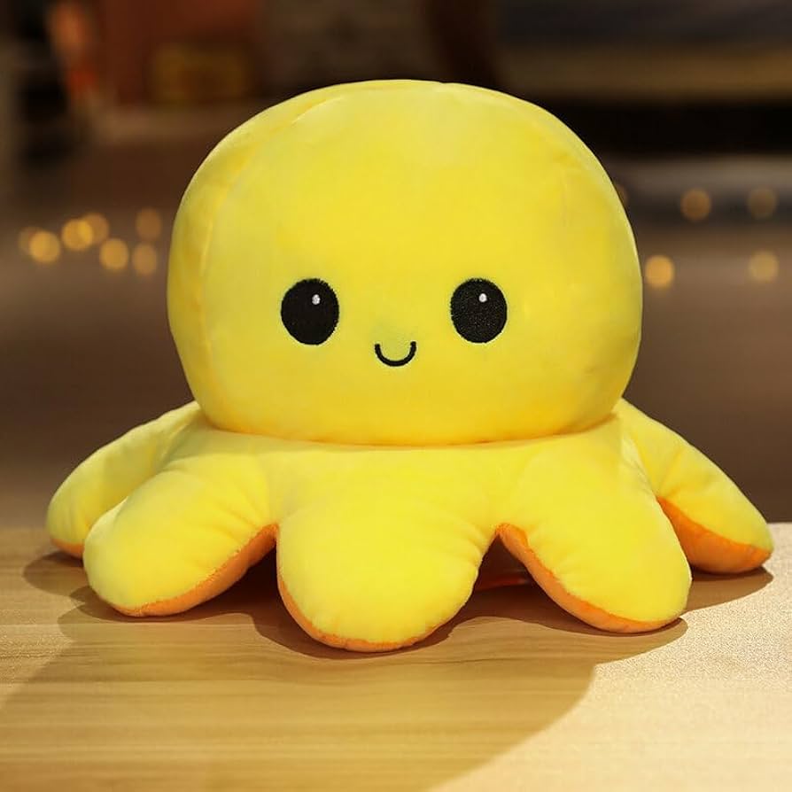 Amazon.co.jp: 20cm両面リバーシブルタコぬいぐるみ、顔を裏返し